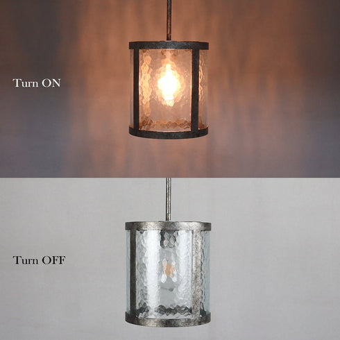 Rustic Pendant Lighting Farmhouse Pendant Light Kitchen Island Glass Shade 1-Light
